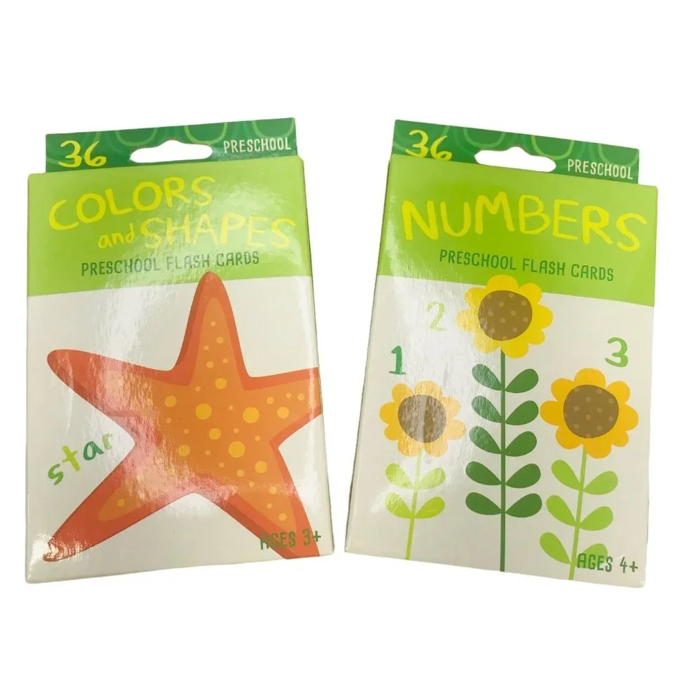 Bendon Numbers / Colors And Shapes Flash Cards Ages 4+ And 3+ New
